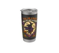 Spooky Witch Pilot Broomstick Full Moon Haunted Vintage Stainless Steel Insulated Tumbler