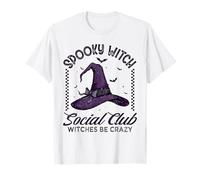 Spooky Witch Social Club Witch Be Crazy Halloween Witch T-Shirt