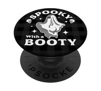 Spooky with a Booty Funny Halloween Ghost & Skulls PopSockets Adhesive PopGrip