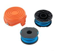 Spool Line Cover Set 1.65mm Replacement String Trimmer Parts for BlackDecker Compatible With GL315 GL350 GL650 GL337SB GL546SC GL651SB GL652 GL653(1X cap+2X spool)