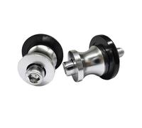 Spool Motorcycle Slider Stand Bobbins Motorcycle Screw M8 Holder Swingarm Spools Slider Aluminum Lift Stand Screws For Universal Motor Bikes Scooter 1pair(Silver)