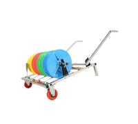 Spool Storage Rack Wire Holder,Heavy Duty Wire Spool Holder Cart,Hand Push Pay Off Stand,for Construction Site and Retail(Can Hold 4)