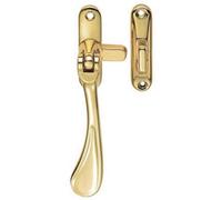 Spoon End Reversible Casement Window Fastener - 124mm Length - Polished Brass | Victorian Design Casement Window Fitting - Window Casement Stay Fastener Arm - Casement Window Fixture
