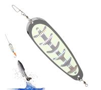 Spoon Fishing Bait - Fishing Lures Spoon Bait with Hook,Hard Spoons with Hook and Blood Groove, Shock-proof for Trout In Lake Rivers