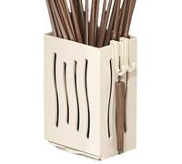 Spoon Fork Organizer Box - 12.5x8.5x6.6 Centimeters, Self Adhesive Drying Stand, Modern Tight ABS Container | Water Shield Vanity RV Camper Cabin Tiny House Studio Buffet Station Coffeeba