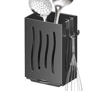 Spoon Fork Organizer Box - 12.5x8.5x6.6 Centimeters, Self Adhesive Drying Stand, Modern Tight ABS Container | Water Shield Vanity RV Camper Cabin Tiny House Studio Buffet Station Coffeeba