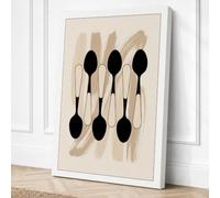 Spoon Geometry Minimalist Canvas Wall Art Print 24x16 Inch