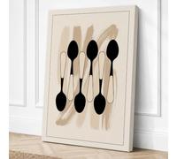 Spoon Geometry Minimalist Canvas Wall Art Print 36x24 Inch