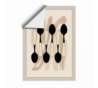 Spoon Geometry Minimalist Unframed Wall Art Print A2 (59.4×42cm), Wall Decor for Living Room, Bedroom, Office & Home, Art Gift
