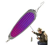 Spoon Lures, Realistic Spoon Bait for Cat, Hard Spoons with and Blood Hooks, Shockproof Bait for Trout in Lake Rivers