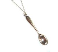SPOON NECKLACE CHAIN SNUFF SNIFF SNORTING POWDER MINIATURE SPOON IBIZA ALICE IN WONDERLAND SPOON BUY 2 GET 1 FREE by consumerproducts-uk