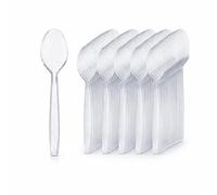 Spoon - Pack of 100 - Re - usable and Wash - able Spoons Perfect for Picnics, Parties, Camping, Catering Events & Travelling Tableware and Dinnerware
