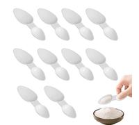 Spoon Plastic Reusable Medicine Spoon Double Sided Medicine Spoons White Cereal Powder Milk Powder Coffee Powder Washing Powder Seasoning Sauces for Home Outdoor Office Cooking