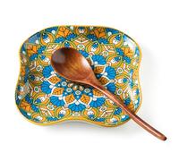 Spoon Rest for Stove Top, Ceramic Spoon Holder for Kitchen Countertop, Coffee Spoon Rest, Large Cooking Spatula Holder for Spoons, Ladles or Tongs, Bohemian Decor, Orange-colored boho Style