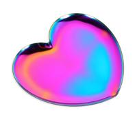 Spoon Rest Kitchen, Stainless Steel Heart Rainbow Design Utensil Holder for Spatula, Ladle, Tongs, Cooking Coffee Spoon Holder for Stove Top, Kitchen Counter, Dishwasher Safe