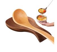 Spoon Rest, Rustic Wooden Utensils Wooden Tray, 18 cm Large Spatula Holder for the Worktop, This 75 G Heavy Kitchen Accessory in Country House Style Organises Tools for Cooking Events
