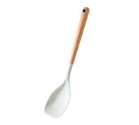 Spoon Spatula - Dishwasher-safe kitchen utensil, mixing spatula with wooden handle - for serving and roasting meat and soup in the kitchen