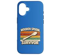 Spoon Survivor Vintage Childhood Humor Distressed Funny Case for iPhone 16