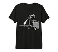 Spoonbill Line Art Birdwatcher Premium T-Shirt