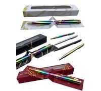 SPOONFROMTHEMOON.CO.UK Personalized gifts, Gift for men & women, Ballpoint Pen, Metal Personalised Gift for Everyone, Custom pens, Rainbow, Silver, black