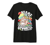 Spoonful of Positivity Cottage Core Squirrel Premium T-Shirt