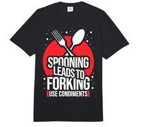 Spooning Leads to Forking - Cook Chef Comfort Colors Adult Heavyweight T-Shirt