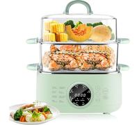 Spoonlemon - Electric Food Steamer, 9.3L 2-Level Digital Steamers for Cooking with 24 Hours Reserve and 6 Hours Auto Warming, 8 Fast Heating Modes,