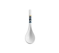 Spoons Ceramic Long Handle Hook Spoon Kitchen Cooking Tool Provides One Set and Four Sets of Options. Blue Pattern On White(A)