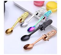 Spoons Five-piece Featured Spoon Stainless Steel Coffee Stirring Home Restaurant Cooking Tool, Cake Dessert Cereal Breakfast
