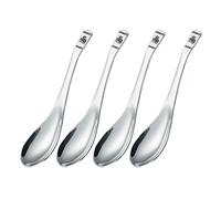 Spoons Set of 4 Stainless Steel Soup Spoons Table with Long Handle and Chinese Vintage Pattern Spoon Mirror Polishing Process(C,S)