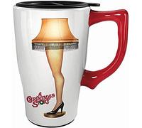 Spoontiques 12815 A Christmas Story Leg Lamp Ceramic Travel Mug, White