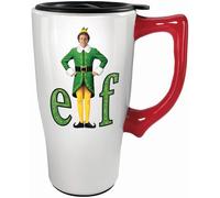 Spoontiques 12816 Elf Ceramic Travel Mug, White