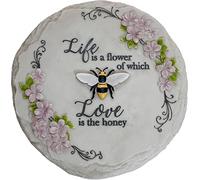Spoontiques 13418 Life is Flower Stepping Stone Garden, 9.63" Diameter