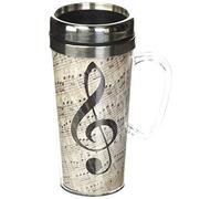 Spoontiques 17242 Music Insulated Travel Mug, Acrylic Stainless Steel, Multicolor