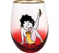 Spoontiques Betty Boop Stemless Glass, 20 Ounces, Red