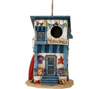 Spoontiques - Birdhouse - Garden Décor - Decorative Bird House for Yard and Garden Decoration - Hanging Novelty for Outdoor Patio - Beach House Birdhouse, Brown, (10139)