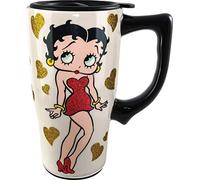 Spoontiques - Ceramic Travel Mugs -Betty Boop Cup - Hot or Cold Beverages - Gift for Coffee Lovers