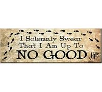 Spoontiques Desk Sign, I Solemnly Swear, 2.75 Diameter x 1 Width x 7.75 Height inches