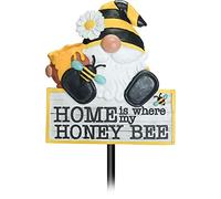 Spoontiques - Garden Décor - Garden Stake - Decorative Stake for Lawn and Yard - 24” High - Durable Weather Resistant Resin Sign for Home Décor - Bee Gnome Garden Stake