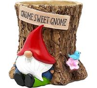 Spoontiques Gnome Flower Pot, Home Décor, Tabletop Decoration, Vase Window Décor, Indoor Outdoor Décor