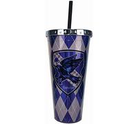 Spoontiques - Harry Potter Tumbler - Ravenclaw Foil Cup with Straw - 20 oz - Acrylic - Blue