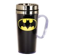Spoontiques - Insulated Travel Mug - Batman Logo Coffee Cup - Coffee Lovers Gift - Funny Coffee Mug - 15 oz - Black