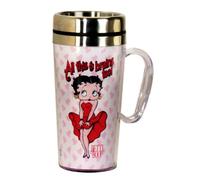 Spoontiques - Insulated Travel Mug - Betty Boop Brains Coffee Cup - Coffee Lovers Gift - Funny Coffee Mug - 15 oz - White