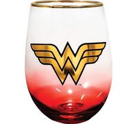 Spoontiques Wonder Woman Stemless Glass, 20 Ounces, Red