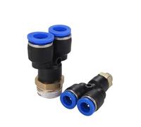 SpooQ Y Type Tee Air Pneumatic Fittings Quick Connector PX4 6 8 10 12mm to Male Thread M5" 1/8" 1/4" 3/8" 1/2" Coupler (Color : PX6-04)