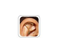 SPORCLO Hidden Helix Jewelry Flat Back Stud Earrings for Women Hypoallergenic Surgical Stainless Steel 16 Gauge Dangle Earring Internal Thread Earlobe Piercing Jewelry Gift 14K Gold Plated, Stainless