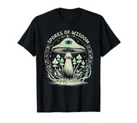 Spores of Wisdom Mushroom Astrology Mystical Evil Eye Shroom T-Shirt