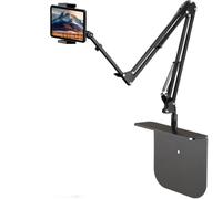 sporful Adjustable Tablet Stand Holder for Bed - Foldable Bed Phone Holder Laying Down, Bedside Tablet Desk Arm Mount for Kindle, Ipad Mini, iPhone