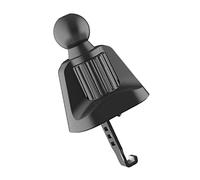 sporful Car Air Vent Clip Adapter Hook with Adjustable Telescopic Metal Hook and Soft Silicone Grip for Phone Holders - Black- 15mm