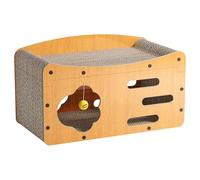 sporful Cat Scratching Bed & Toy - Multi-Functional Scratcher with Teasing Ball, Prevents Furniture Damage- 51cmx25cmx10cm